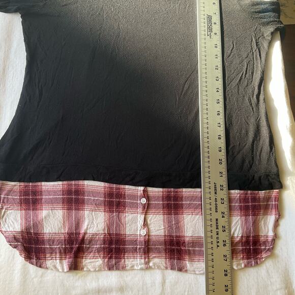 Como Vintage Women’s Long Sleeve Screw Neck T-shirt size L, Black & Red - Picture 4 of 9